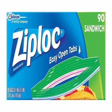 SCRUBBING BUBBLES Ziploc Clear Sandwich Bag 90 pk 71147